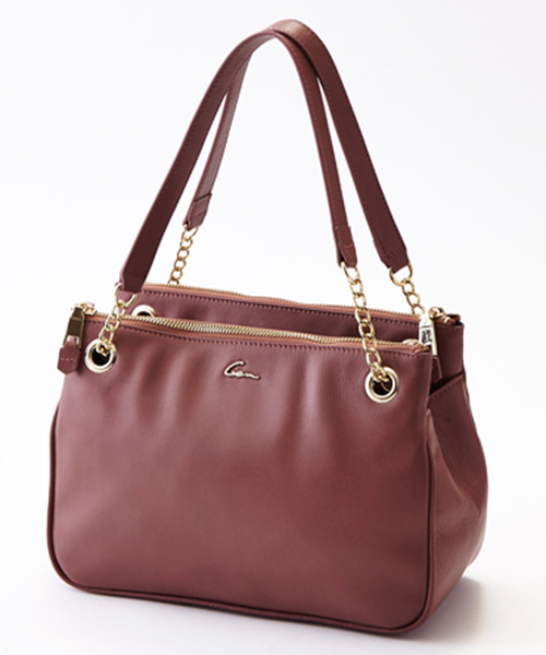 Gem.（ジェム）の「【Gem.】 チェーンショルダーバッグ / W Shoulder 011012503（ショルダーバッグ・レディース・ブラック/ピンク/グレー・FREE）」の6枚目の写真