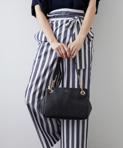 Gem.（ジェム）の「【Gem.】 チェーンショルダーバッグ / W Shoulder 011012503（ショルダーバッグ・レディース・ブラック/ピンク/グレー・FREE）」の7枚目の写真