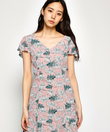 MOUSSY | BACK LACEUP FLOWER DRESS(ワンピース)
