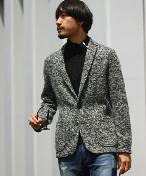 ESSENTIAL GARMENT MEN'S BIGI(エッセンシャルガーメントメンズビギ)の「ツイード調 ラッセルジャケット(テーラードジャケット・メンズ・ネイビー/グレー・L/S/M/SS)」の3枚目の写真