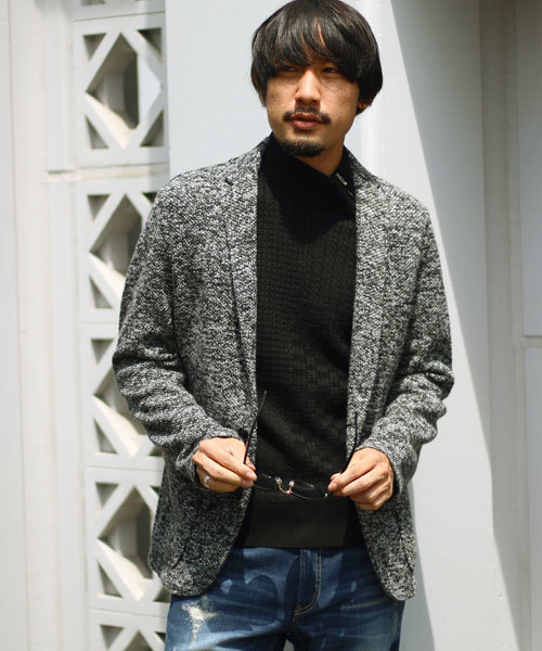 ESSENTIAL GARMENT MEN'S BIGI(エッセンシャルガーメントメンズビギ)の「ツイード調 ラッセルジャケット(テーラードジャケット・メンズ・ネイビー/グレー・L/S/M/SS)」の4枚目の写真