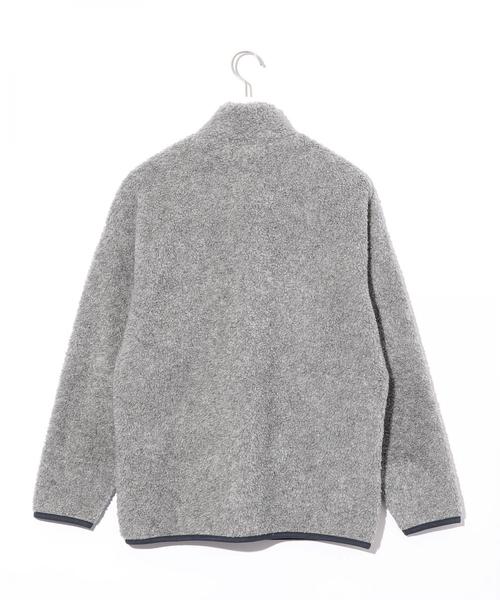 green label relaxing(グリーンレーベルリラクシング)の「『BRACTMENT(ブラクトメント)』 ボア ZIPハイネック ◆(その他トップス・メンズ・グレー/ベージュ・36/40/38)」の3枚目の写真