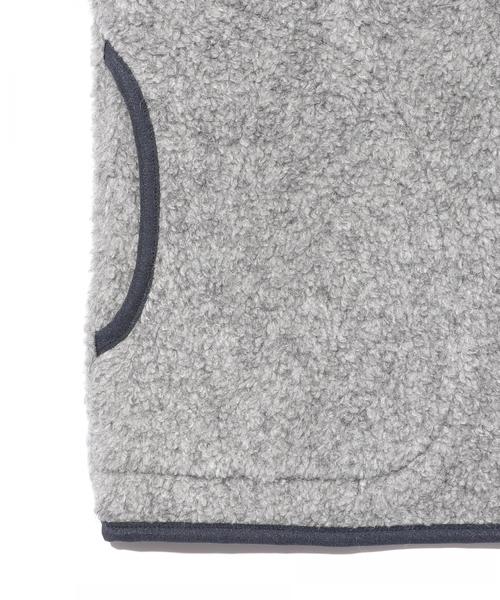 green label relaxing(グリーンレーベルリラクシング)の「『BRACTMENT(ブラクトメント)』 ボア ZIPハイネック ◆(その他トップス・メンズ・グレー/ベージュ・36/40/38)」の6枚目の写真