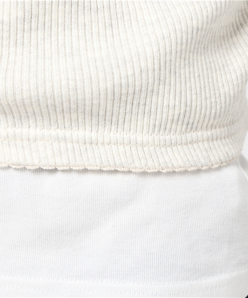 LOWRYS FARM(ローリーズファーム)の「テレコマエボタンLS 770486 (Tシャツ/カットソー・レディース・アイボリー/ネイビー/パープル/ブルー・MEDIUM/LARGE)」の10枚目の写真