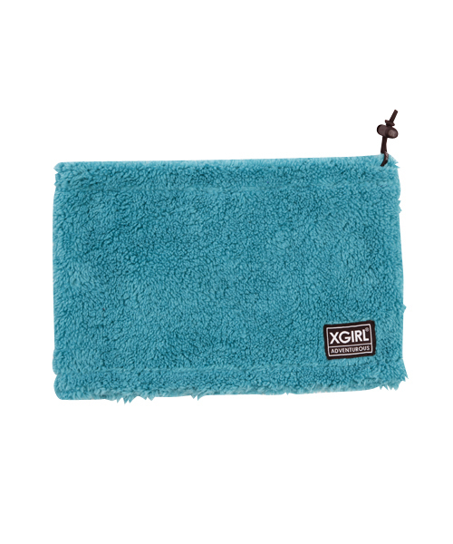 X-girl（エックスガール）の「FLUFFY NECK WARMER（ネックウォーマー/スヌード・レディース・ブラック/ベージュ/グリーン/パープル/ピンク・ONE SIZE）」の3枚目の写真