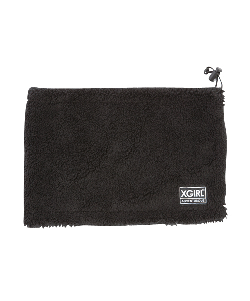 X-girl（エックスガール）の「FLUFFY NECK WARMER（ネックウォーマー/スヌード・レディース・ブラック/ベージュ/グリーン/パープル/ピンク・ONE SIZE）」の2枚目の写真