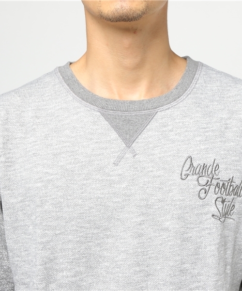 GRANDE FOOTBALL PRODUCTS(グランデフットボールプロダクツ)の「【GRANDE】OLD TYPE-A SWEAT CREW(スウェット・メンズ・グレー/ブラック×グレー/Navy/グレー系その他・L/M/S/XL)」の10枚目の写真