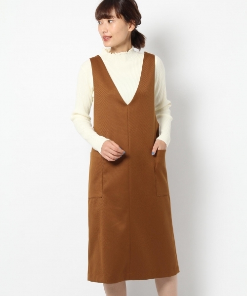 laboratory work（ラボラトリーワーク）の「ポケット付きサックワンピース（ワンピース・レディース・ピンク/ネイビー/ブラウン系その他/カーキ・MEDIUM）」の2枚目の写真