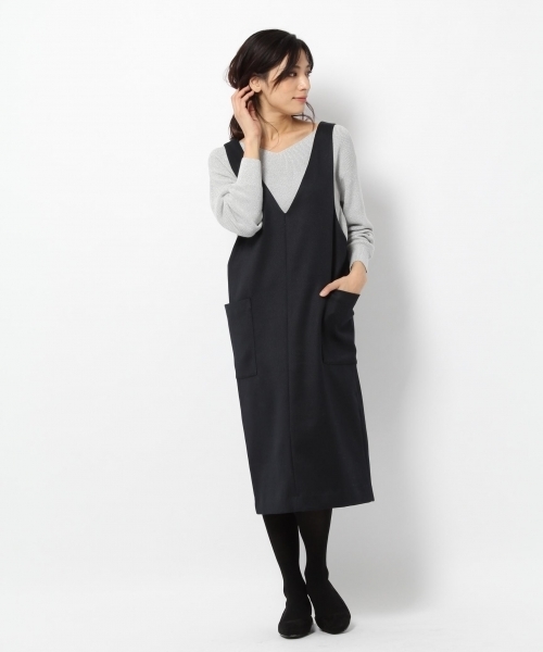 laboratory work（ラボラトリーワーク）の「ポケット付きサックワンピース（ワンピース・レディース・ピンク/ネイビー/ブラウン系その他/カーキ・MEDIUM）」の14枚目の写真