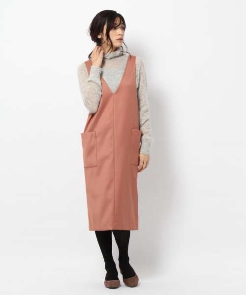 laboratory work（ラボラトリーワーク）の「ポケット付きサックワンピース（ワンピース・レディース・ピンク/ネイビー/ブラウン系その他/カーキ・MEDIUM）」の5枚目の写真