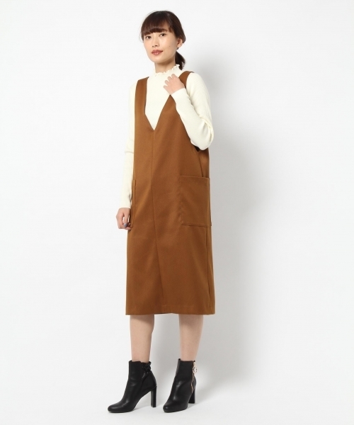 laboratory work（ラボラトリーワーク）の「ポケット付きサックワンピース（ワンピース・レディース・ピンク/ネイビー/ブラウン系その他/カーキ・MEDIUM）」の6枚目の写真