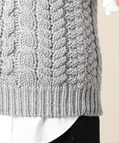 BEAUTY&YOUTH UNITED ARROWS(ビューティーアンドユースユナイテッドアローズ)の「BY ウールケーブルベスト ◆(ベスト・レディース・オフホワイト/ライトグレー・FREE)」の10枚目の写真