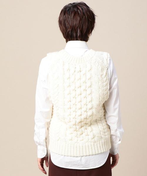 BEAUTY&YOUTH UNITED ARROWS(ビューティーアンドユースユナイテッドアローズ)の「BY ウールケーブルベスト ◆(ベスト・レディース・オフホワイト/ライトグレー・FREE)」の13枚目の写真