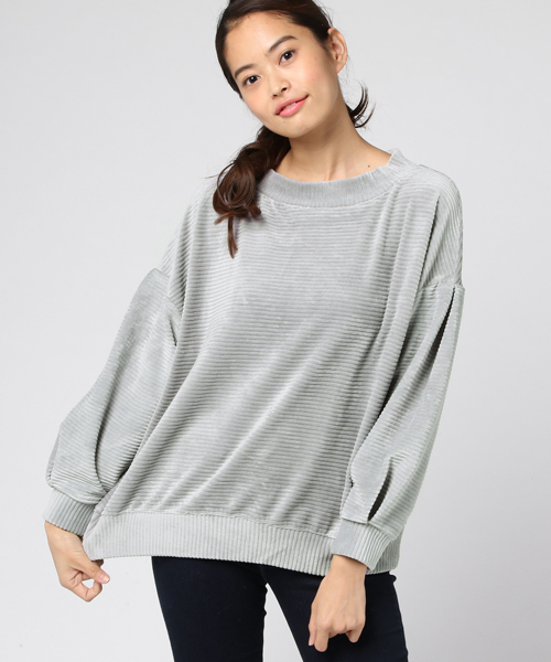 POU DOU DOU(プードゥドゥ)の「カットコールタック袖プルオーバー(Tシャツ/カットソー・レディース・ピンク/ブルー/グレー・3)」の9枚目の写真