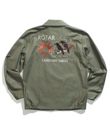 ROTAR ローター スーベニアジャケット スカジャン 刺繍 XLサイズ ROTAR(ローター)の「Back satin Souvenir jacket / スーベニア