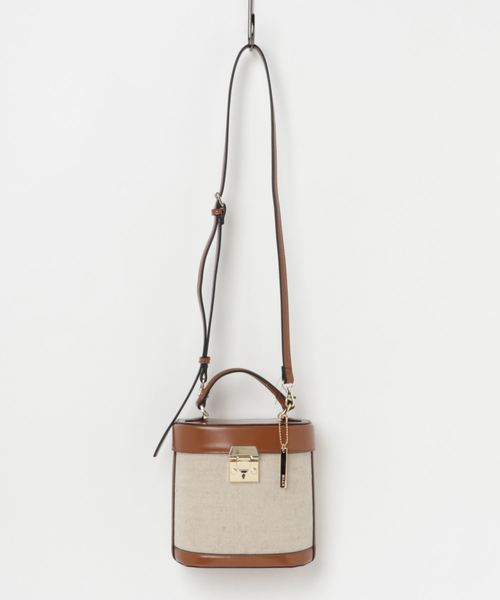 N.（N. Natural Beauty Basic）（エヌエヌナチュラルビューティーベーシック）の「【JJ 3月号掲載】レトロバケツショルダーバッグ（トートバッグ・レディース・ブラック/ベージュ系その他・ﾌﾘ-）」の2枚目の写真