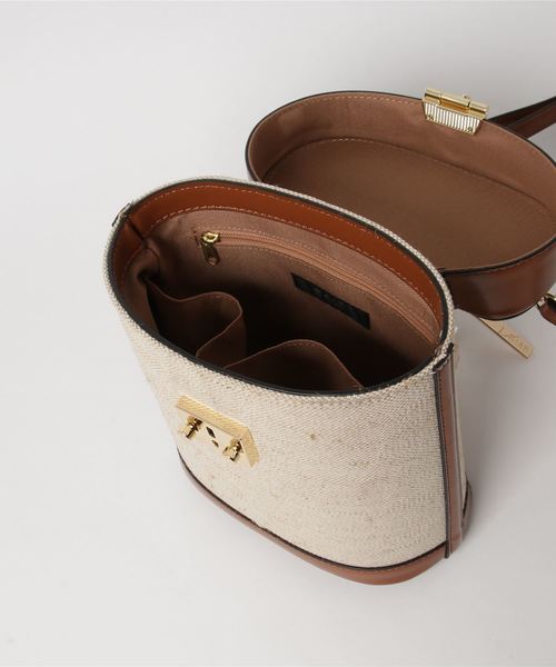 N.（N. Natural Beauty Basic）（エヌエヌナチュラルビューティーベーシック）の「【JJ 3月号掲載】レトロバケツショルダーバッグ（トートバッグ・レディース・ブラック/ベージュ系その他・ﾌﾘ-）」の5枚目の写真