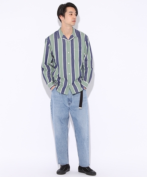 niko and...（ニコアンド）の「Nワイドストライプオープンカラーシャツ【niko and ...】（シャツ/ブラウス・メンズ・グリーン/ピンク・MEDIUM/LARGE）」の18枚目の写真