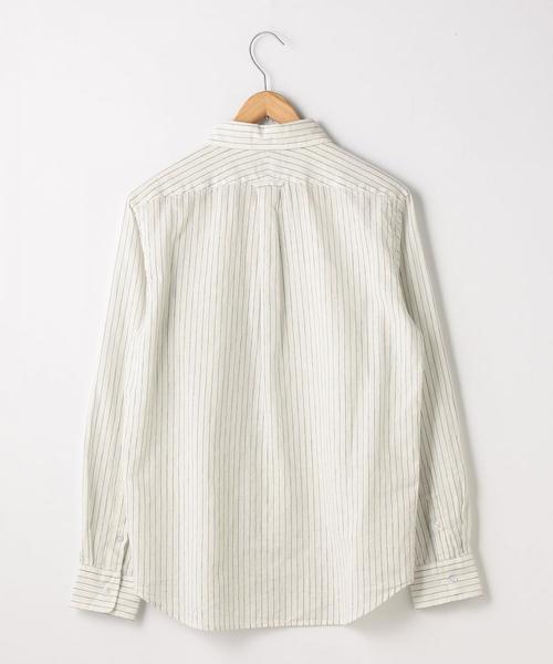 coen(コーエン)の「綿麻ストライプレギュラーカラーシャツ(シャツ/ブラウス・メンズ・ホワイト/ネイビー・X-LARGE/SMALL/MEDIUM/LARGE)」の21枚目の写真