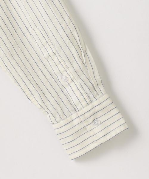 coen(コーエン)の「綿麻ストライプレギュラーカラーシャツ(シャツ/ブラウス・メンズ・ホワイト/ネイビー・X-LARGE/SMALL/MEDIUM/LARGE)」の19枚目の写真