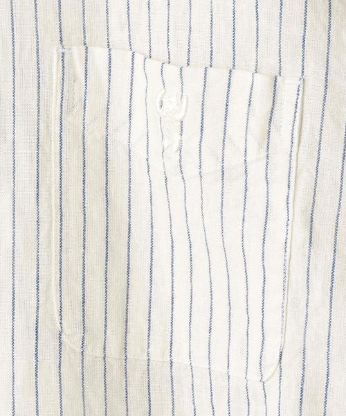 coen(コーエン)の「綿麻ストライプレギュラーカラーシャツ(シャツ/ブラウス・メンズ・ホワイト/ネイビー・X-LARGE/SMALL/MEDIUM/LARGE)」の16枚目の写真