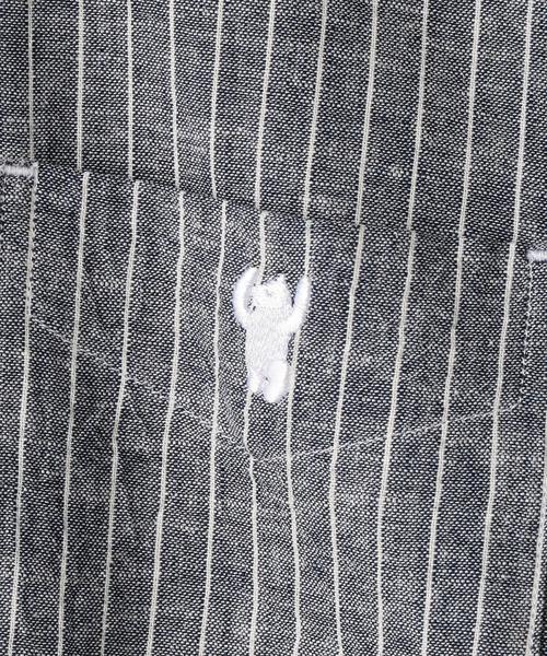 coen(コーエン)の「綿麻ストライプレギュラーカラーシャツ(シャツ/ブラウス・メンズ・ホワイト/ネイビー・X-LARGE/SMALL/MEDIUM/LARGE)」の14枚目の写真