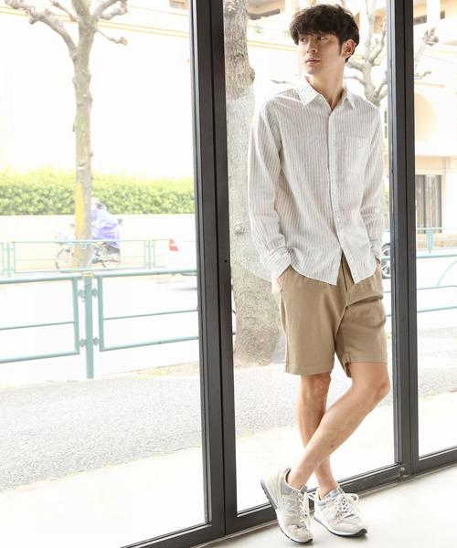 coen(コーエン)の「綿麻ストライプレギュラーカラーシャツ(シャツ/ブラウス・メンズ・ホワイト/ネイビー・X-LARGE/SMALL/MEDIUM/LARGE)」の10枚目の写真