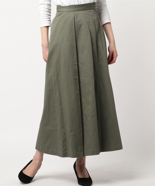 MURUA（ムルーア）の「サイドボタンフレアスカート（スカート・レディース・ベージュ/カーキ・2/1）」の2枚目の写真