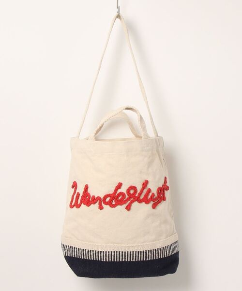 Lilas Campbell(リラキャンベル)の「LP×MM CANVAS 2way BAG_wonderlust(ショルダーバッグ・レディース・ネイビー・FREE)」の1枚目の写真
