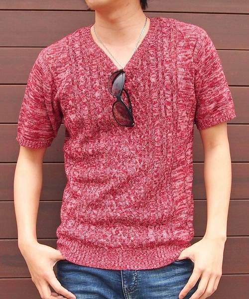 TopIsm(トップイズム)の「綿麻リネン Vネックフィッシャーマンニット セーター(ニット/セーター・メンズ・ホワイト/ネイビー/ブルー/グレー系その他/レッド系その他/ベージュ/ブラック系その他/ブルー系その他/ブラック・M/L/LL)」の21枚目の写真