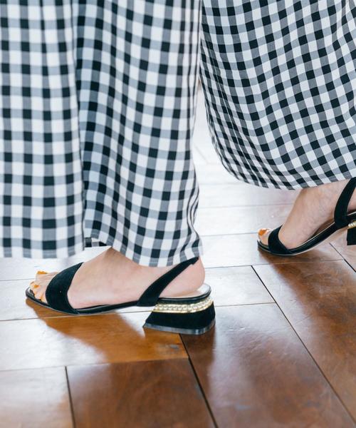 ODETTE E ODILE（オデットエオディール）の「OFC デコヒール サンダル35↓（サンダル・レディース・ブラック/ロイヤルブルー/イエロー/ライトグレー・35/37/36/34）」の2枚目の写真