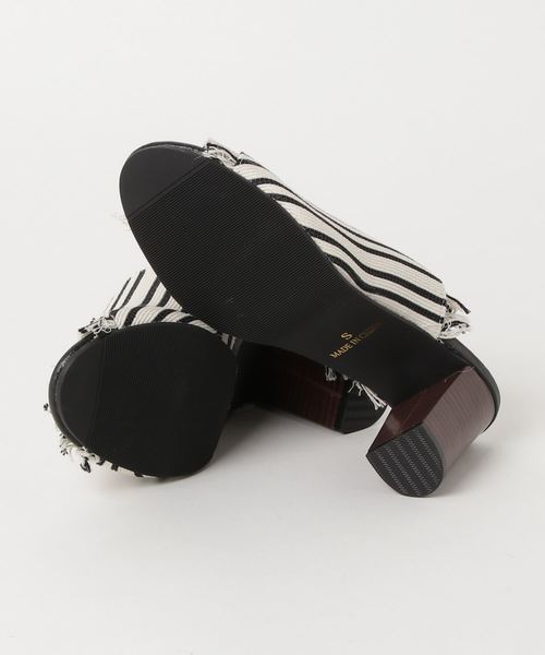 Re:EDIT（リエディ）の「メッシュフリンジオープントゥサンダル（サンダル・レディース・ブラウン/アイボリー/ストライプ/ブラック・LARGE/X-LARGE/MEDIUM/SMALL）」の9枚目の写真