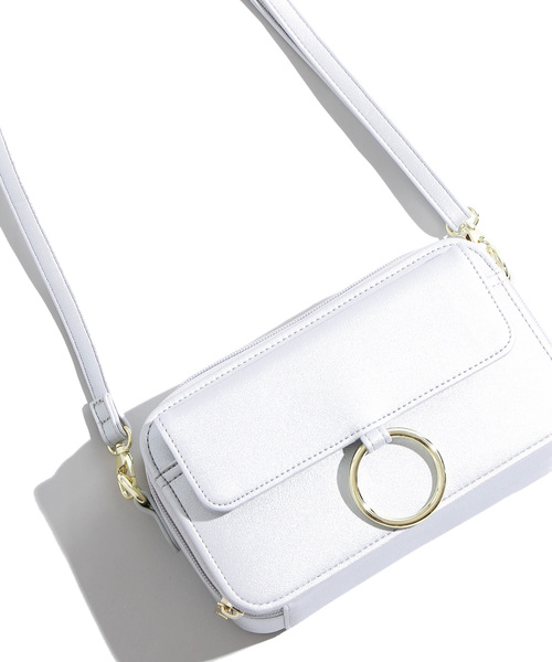 WEGO（ウィゴー）の「WEGO/スクエアウォレットショルダーバッグ（ショルダーバッグ・レディース・ブラック/シルバー・FREE）」の2枚目の写真