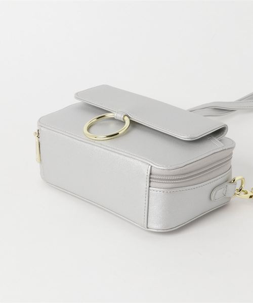 WEGO（ウィゴー）の「WEGO/スクエアウォレットショルダーバッグ（ショルダーバッグ・レディース・ブラック/シルバー・FREE）」の4枚目の写真