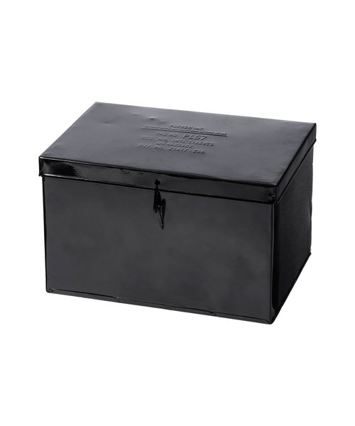 PUEBCO(プエブコ)の「STEEL CONTAINER WITH PARTITION Large(収納グッズ)」|ブラック