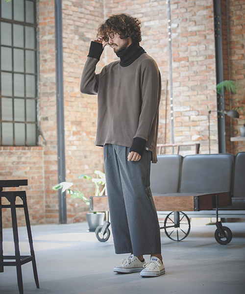 ANGENEHM(アンゲネーム)の「mp6333-TR Tuck Wide Pants パンツ(MADE IN JAPAN)(その他パンツ・メンズ・キャメル/チャコール/ブラック・S/M/L)」の17枚目の写真