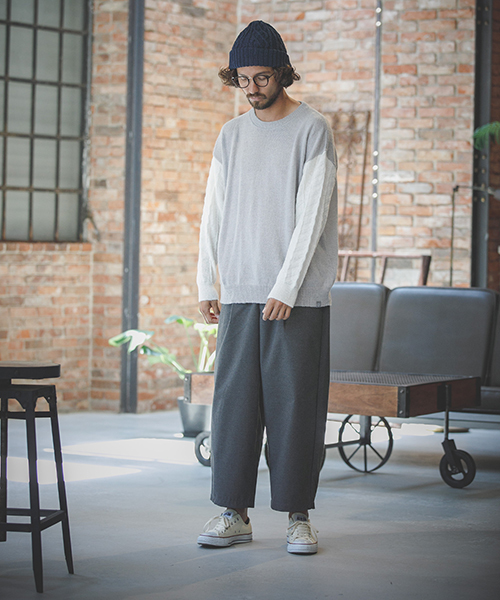 ANGENEHM(アンゲネーム)の「mp6333-TR Tuck Wide Pants パンツ(MADE IN JAPAN)(その他パンツ・メンズ・キャメル/チャコール/ブラック・S/M/L)」の18枚目の写真