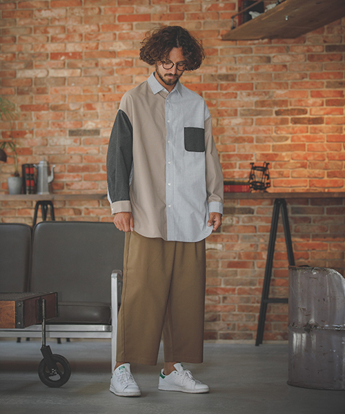 ANGENEHM(アンゲネーム)の「mp6333-TR Tuck Wide Pants パンツ(MADE IN JAPAN)(その他パンツ・メンズ・キャメル/チャコール/ブラック・S/M/L)」の21枚目の写真