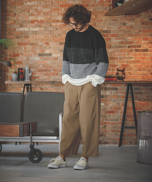 ANGENEHM(アンゲネーム)の「mp6333-TR Tuck Wide Pants パンツ(MADE IN JAPAN)(その他パンツ・メンズ・キャメル/チャコール/ブラック・S/M/L)」の22枚目の写真