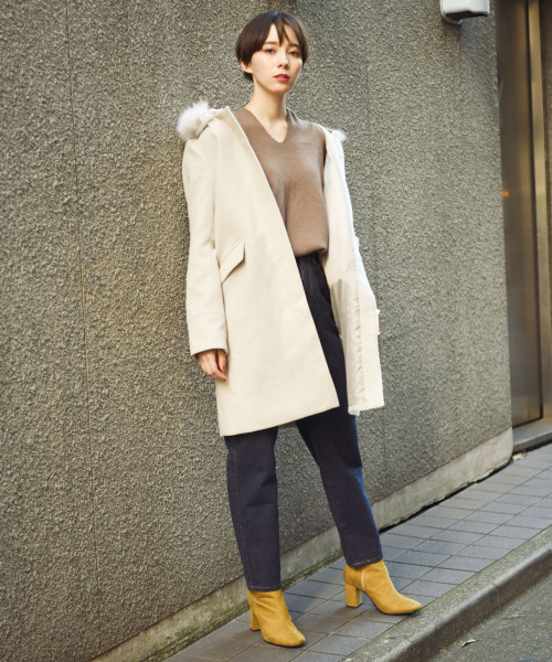 PAGEBOY（ページボーイ）の「4WAYカラーコート（その他アウター・レディース・ライトグレー/ネイビー/ベージュ・SMALL/MEDIUM）」の4枚目の写真