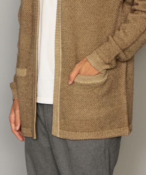 green label relaxing（グリーンレーベルリラクシング）の「MC ウォッシュド WO カーディガン ◆（カーディガン/ボレロ・メンズ・オリーブ/ベージュ/ネイビー・S/M/L）」の6枚目の写真