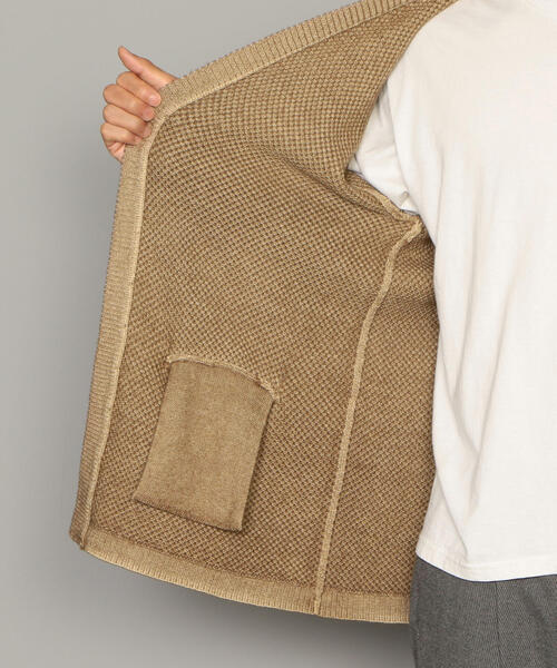 green label relaxing（グリーンレーベルリラクシング）の「MC ウォッシュド WO カーディガン ◆（カーディガン/ボレロ・メンズ・オリーブ/ベージュ/ネイビー・S/M/L）」の5枚目の写真