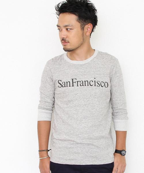 coen（コーエン）の「フットボール7分袖カットソー（Tシャツ/カットソー・メンズ・イエロー/ネイビー/グレー/ワインレッド・SMALL/MEDIUM/LARGE/X-LARGE）」の2枚目の写真