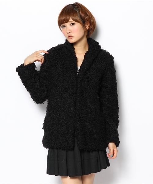 WEGO(ウィゴー)の「WEGO/プードルファーコート(その他アウター・レディース・オフホワイト/ブラック/ライトグレー・FREE)」の18枚目の写真