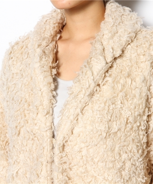 WEGO(ウィゴー)の「WEGO/プードルファーコート(その他アウター・レディース・オフホワイト/ブラック/ライトグレー・FREE)」の8枚目の写真