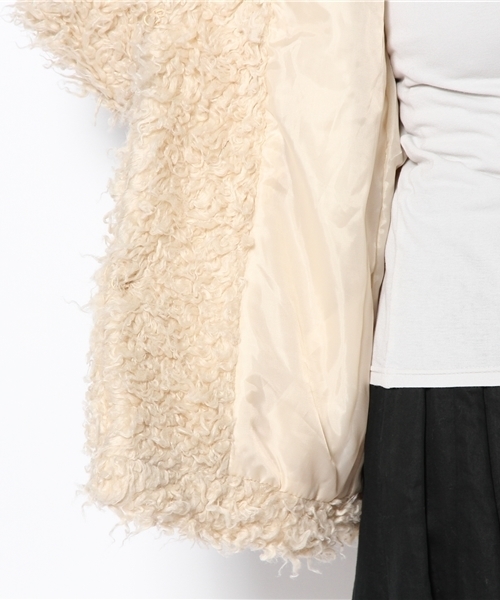 WEGO(ウィゴー)の「WEGO/プードルファーコート(その他アウター・レディース・オフホワイト/ブラック/ライトグレー・FREE)」の12枚目の写真