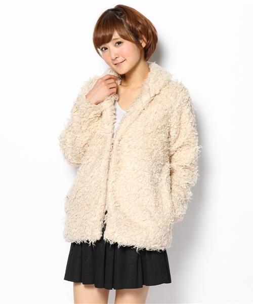 WEGO(ウィゴー)の「WEGO/プードルファーコート(その他アウター・レディース・オフホワイト/ブラック/ライトグレー・FREE)」の16枚目の写真