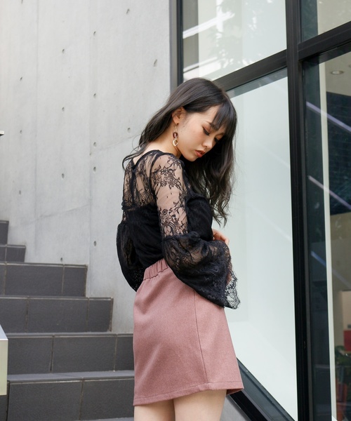 リップサービス★レーススリーブフレアトップス