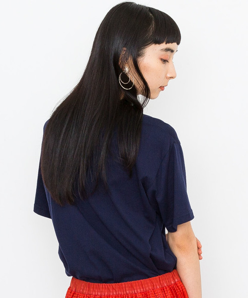 MUVEIL WORK（ミュベールワーク）の「【MUVEIL WORK】WORKプリントTシャツ（Tシャツ/カットソー・レディース・ホワイト/ネイビー・38/36）」の7枚目の写真