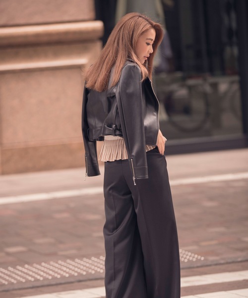 EIMY ISTOIRE（エイミーイストワール）の「フェイクレザーライダース